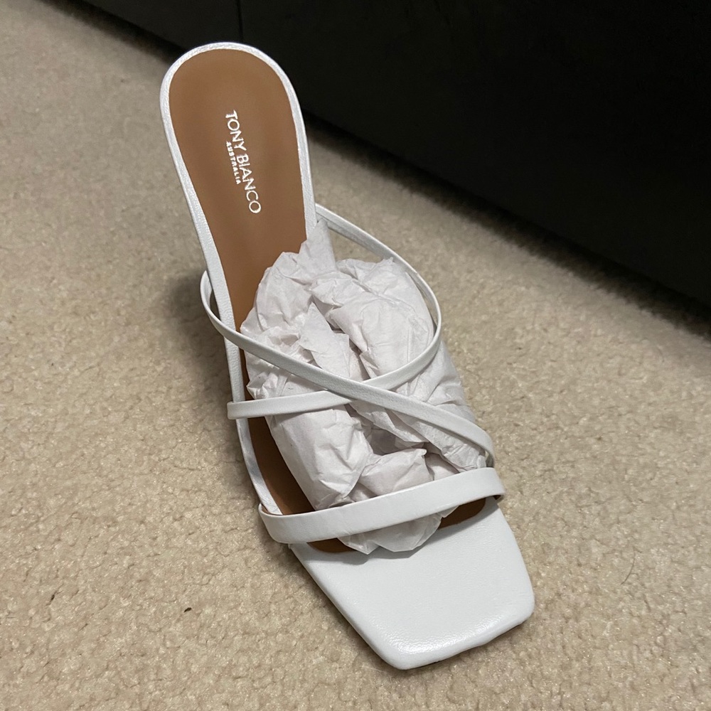 NIB Tony Bianco Fior Heels in White 8.5